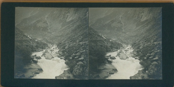Stereo Foto Göschenen Kanton Uri, Vallee de la Reuss, 1908