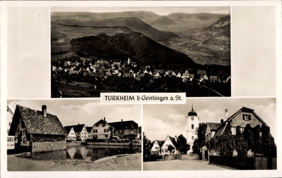 Ansichtkaart Türkheim in Zwaben, luchtfoto, straatbeeld