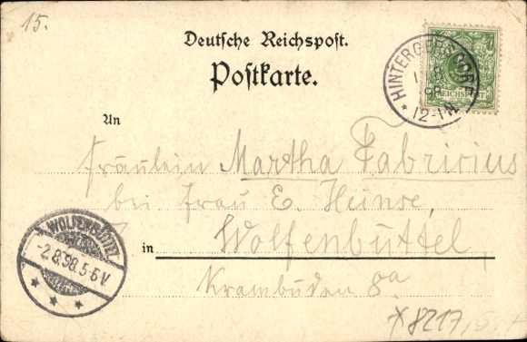 Chromo-Litho Klingenberg in the Ore Mountains Saxony, Dresden Summer Home, Sachsenhof, Deer