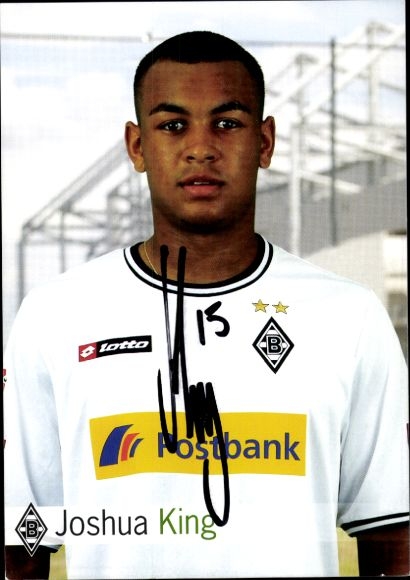 Autogrammkarte Fußballer Joshua King, Borussia Mönchengladbach, Autogramm
