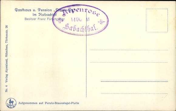 Ak Habach Opper-Beieren, Habachtal, Gasthaus Alpenrose