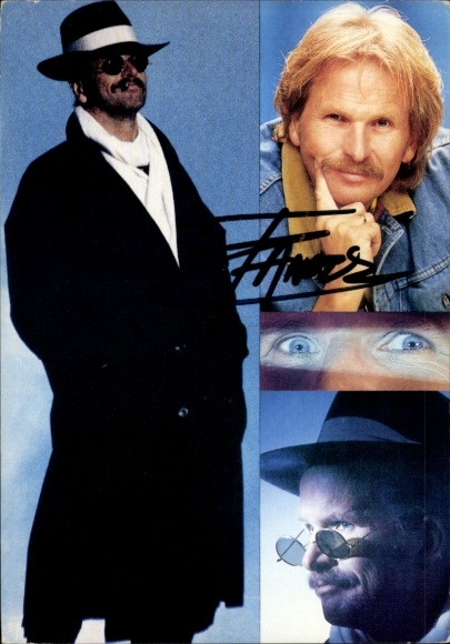 Autogrammkarte Sänger Frank Zander, Portrait, Autogramm