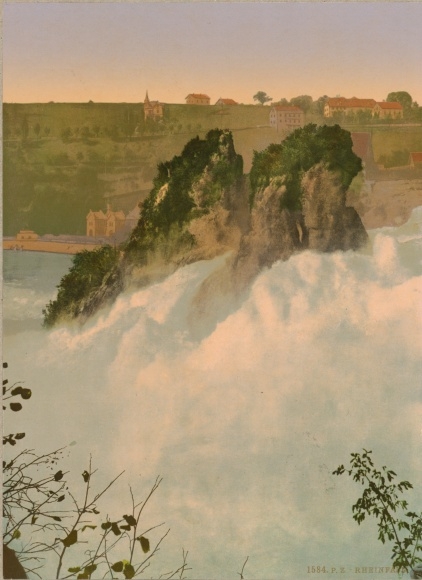 Photo Rhine Falls Canton Schaffhausen, Panorama, Photochrom Zurich