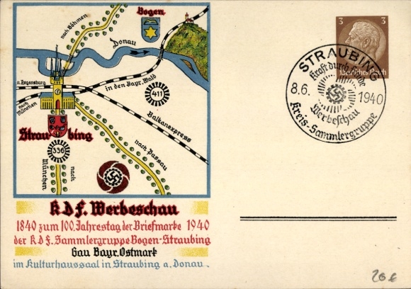 Ak Straubing an der Donau Niederbayern, 1. KdF Werbeschau Gau Bayr. Ostmark 1940