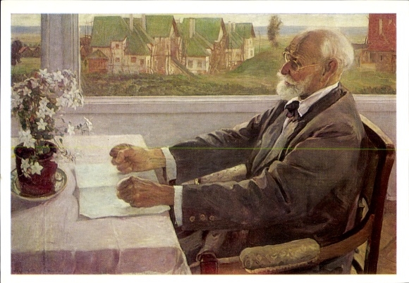 Künstler Ak Nesterov, Mikhail, Portrait of Academician Ivan Pavlov
