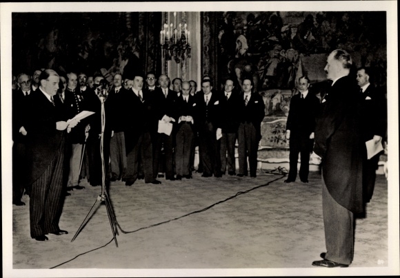 Photo Heinrich Hoffmann, French President Albert Lebrun, re-election, April 1939