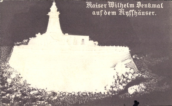 In reliëf gemaakt Ak Kyffhäuserland Thüringen, Kyffhäusermonument, Kaiser Wilhelmmonument