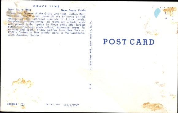 Parowiec KP New Santa Paula, Grace Lines