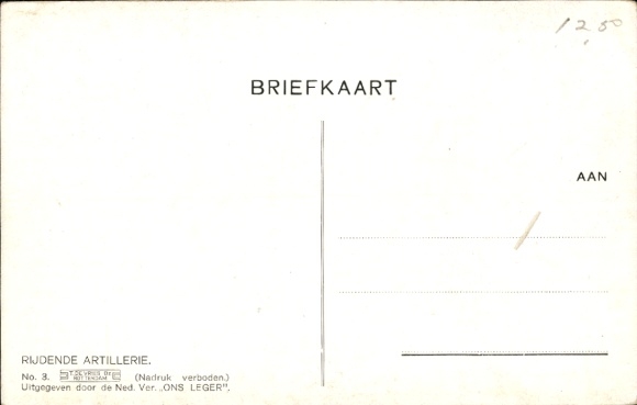Artist Postcard Riding Artillery, Cavalry