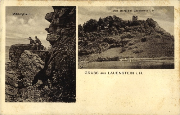 Postcard Lauenstein Salzhemmendorf in Lower Saxony, Mönchstein, Old Castle