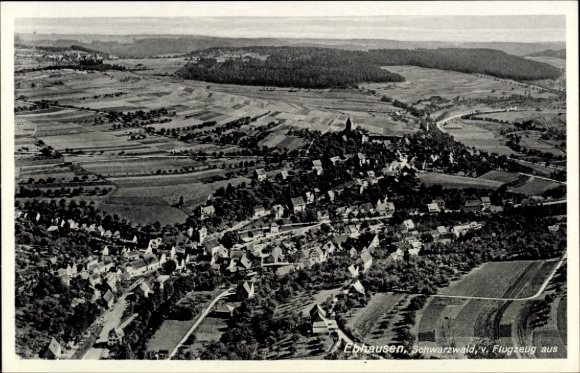Ak Ebhausen im Schwarzwald Württemberg, Luftaufnahme von  Schwarzwald, schöne Landschaft