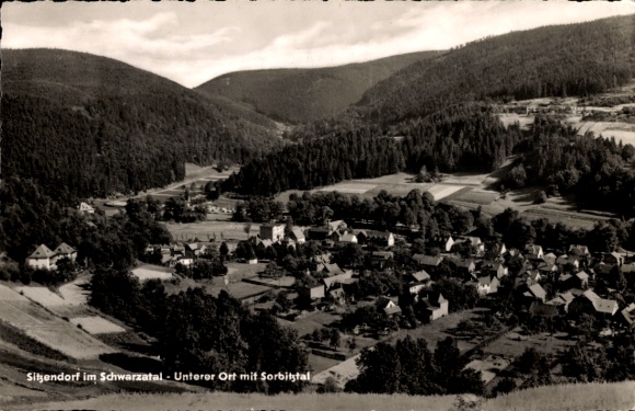 Ak Sitzendorf in Thüringen, Unterer Ort, Sorbitztal