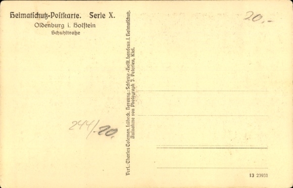 Postcard Oldenburg in Holstein, Schuhstraße