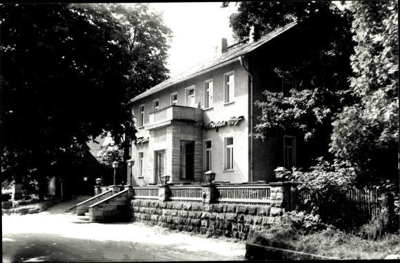 PC Gohrisch in Saxony, view of Anna&#39;s court, street section