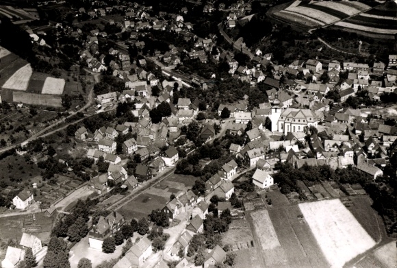 Photo Postcard Daaden in the Westerwald, aerial photography