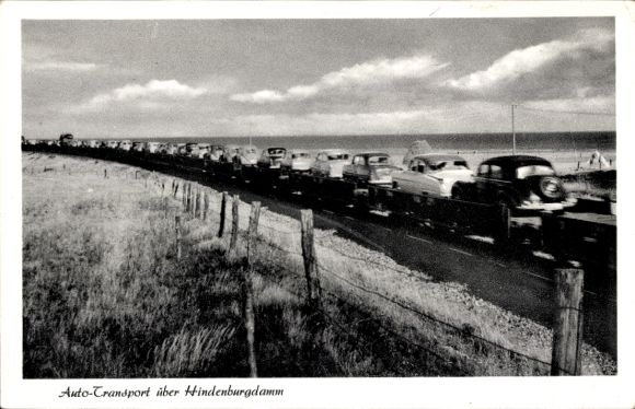 Ak Klanxbüll in Nordfriesland, Hindenburgdamm