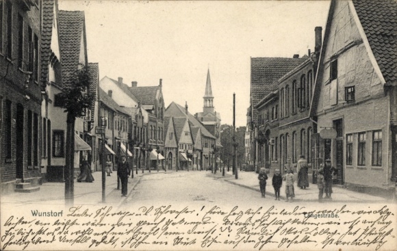 Postcard Wunstorf in Lower Saxony, Langestraße