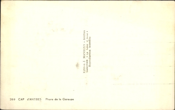 Postcard Antibes Alpes Maritimes, Lighthouse of Garoupe