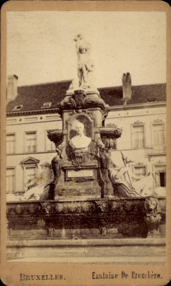 Kabinetsfoto Brussel Brussel, Charles de Brouckère-fontein