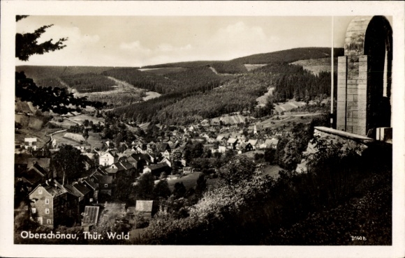 Postcard Oberschönau Steinbach Hallenberg in the Thuringian Forest, general view