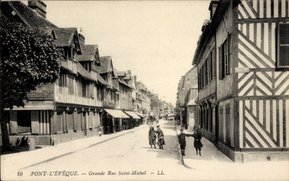 Ak Pont l’Évêque Calvados, Grande Rue Saint Michel