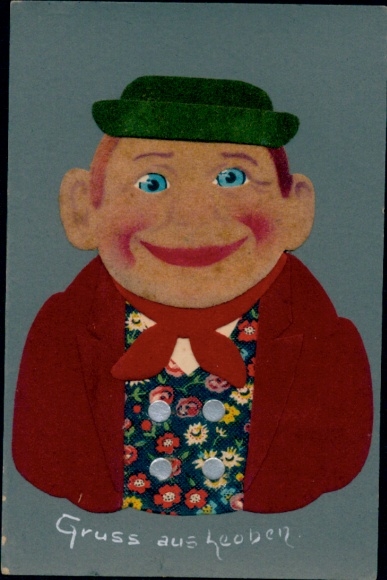 Stoff Postcard Leoben Styria, Man, portrait