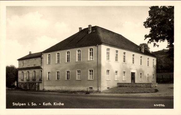 Postcard Stolpen in Sachsen, Stolpen i. Sa. Kath. Kirche