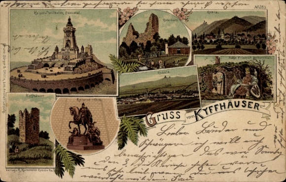 Ak Steinthaleben Kyffhäuserland in Thüringen, Kyffhäuser, Kaiser Wilhelm Memorial, Rossla, Kelbra