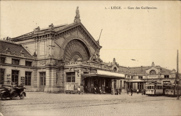 Postcard Liège Liège Wallonia, Guillemins station