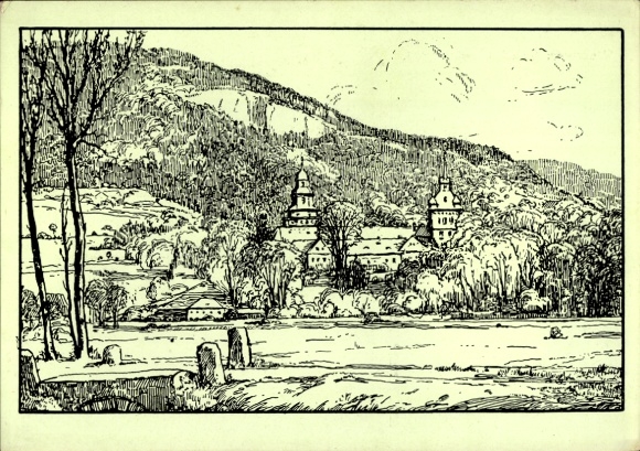 Artist PC Meerholz Gelnhausen in Hesse, castle, Heiligenkopf