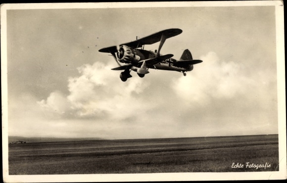 Postcard Luftwaffe, dive bomber, Henschel Hs 123
