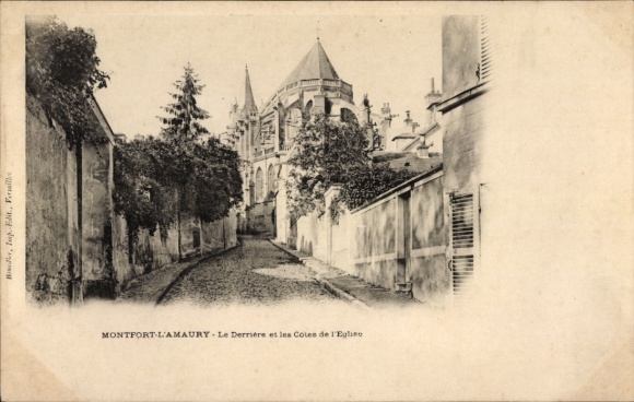 Postcard Montfort l'Amaury Yvelines, Le Derriere et les Cotes de l'Eglise