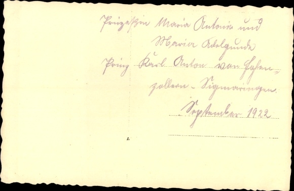 Photo Postcard Princesses Maria Antonia and Maria Adelgunde of Hohenzollern Sigmaringen 1922, Karl Anton
