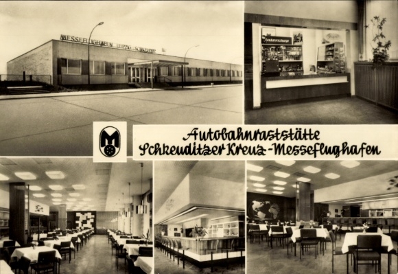 Ak Kursdorf Schkeuditz in Sachsen, Autobahnraststätte, Schkeuditzer Kreuz, Messeflughafen, Intershop
