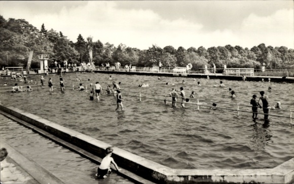Postcard Osterburg in the Altmark in Saxony-Anhalt, forest swimming pool