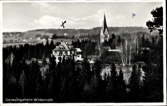 Ak Wildenroth Grafrath Opper-Beieren, herstellingsoord, kerk, panorama