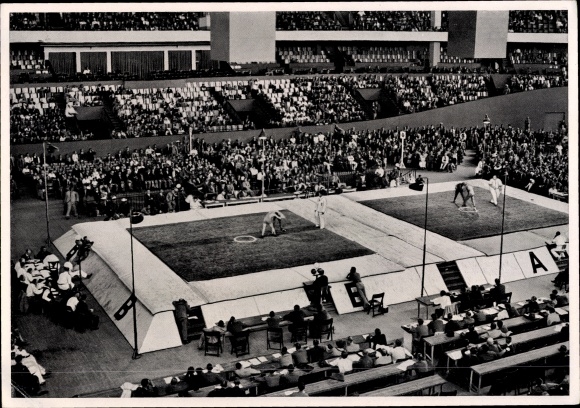 Collection picture Olympia 1936, wrestling competition in the Germany Hall