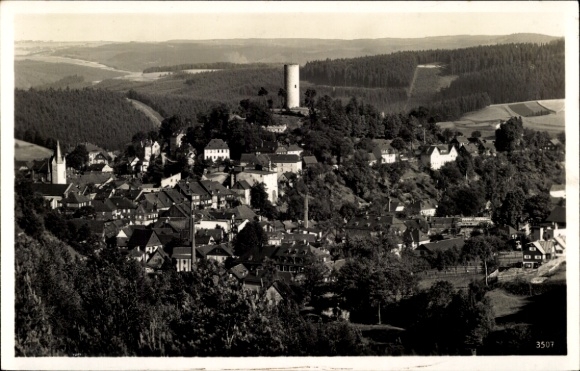 Ak Bad Lobenstein in Thüringen, Blick vom Geheeg