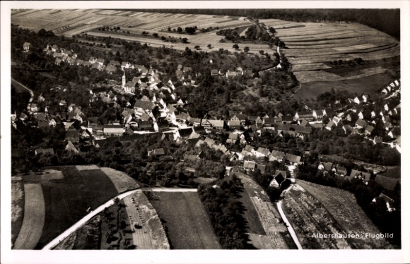 Postcard Albershausen in Württemberg, aerial photograph