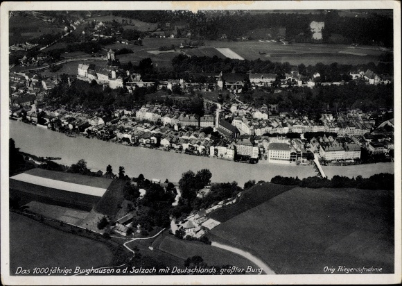 PC Burghausen an der Salzach Bavaria, aerial photo of the place