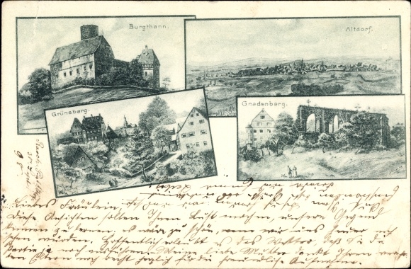 Ansichtkaart Altdorf bij Nuremberg in Midden-Franken Beieren, Burgthann, Grünsberg, Gnadenberg