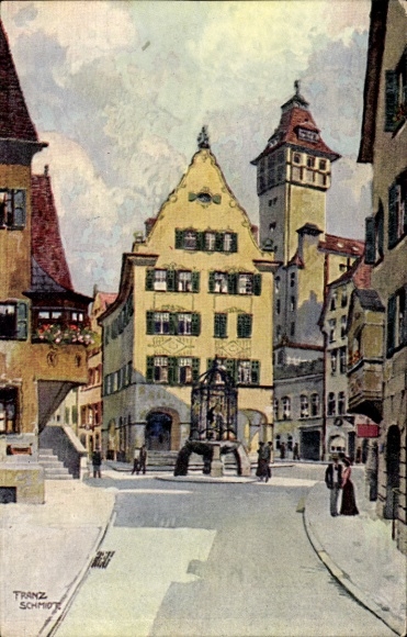 Künstler Ak Schmidt, Franz, Stuttgart, Greifsstraße