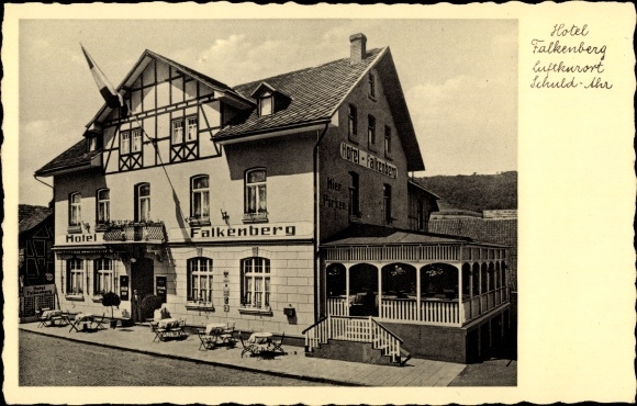 Postcard debt to the Ahr, Hotel Falkenberg