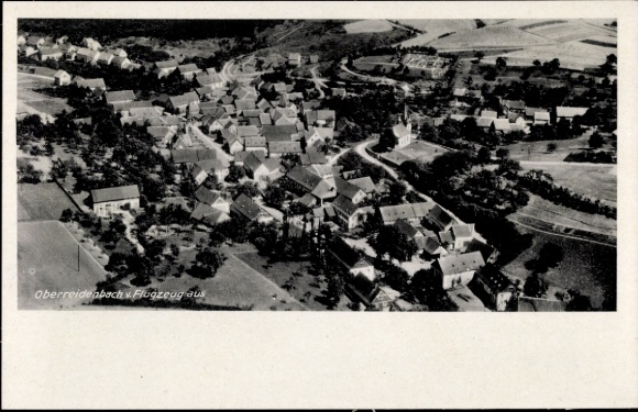 Postcard Oberreidenbach Rhineland Palatinate, aerial photograph