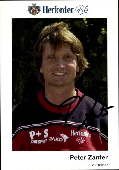 Autogrammkarte Co Trainer Peter Zanter, Preußen Münster, Autogramm
