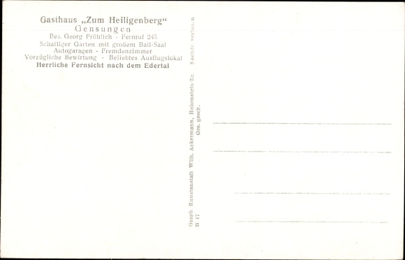 Postcard Gensungen Felsberg Hessen, Inn Zum Heiligenberg, ballroom, interior view