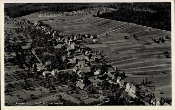 Postcard Schellbronn Neuhausen in the Enzkreis Black Forest, aerial photograph