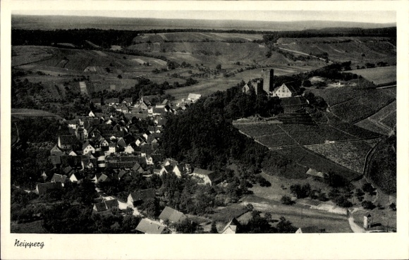 Postcard Neipperg in Zabergäu Brackenheim on the Zaber Württemberg, aerial photograph