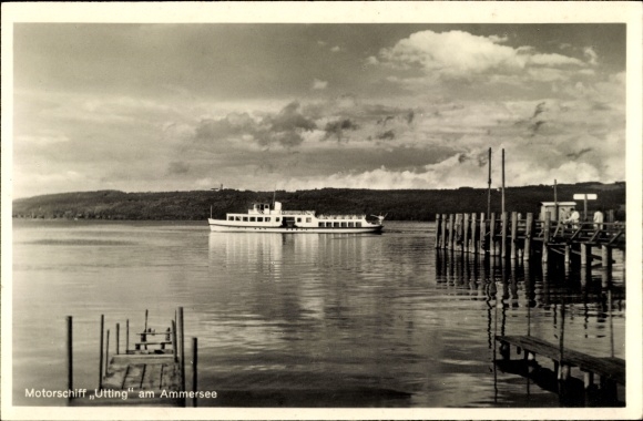 Postcard Motorschiff Utting on the Ammersee