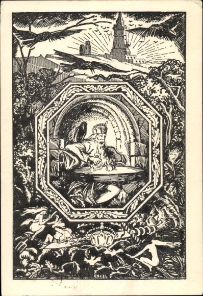 Artist Postcard Bad Frankenhausen in the Kyffhäuserkreis, 25th anniversary of the Kyffhäuser monument 1921